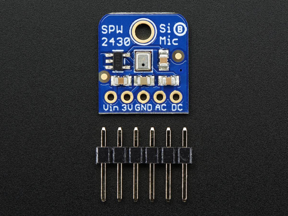 Adafruit Silicon MEMS Microphone Breakout - SPW2430, Range 100Hz - 10KHz 2716
