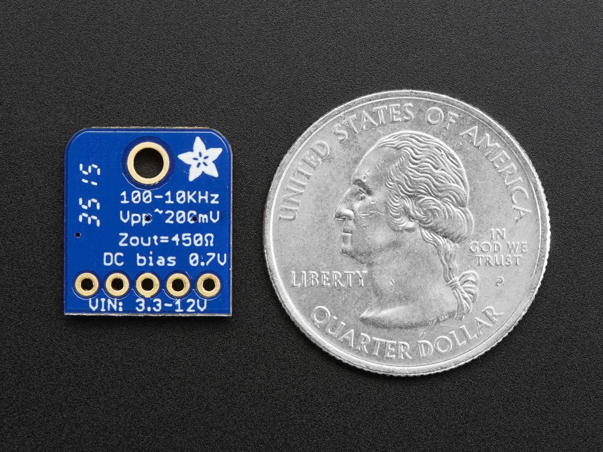 Adafruit Silicon MEMS Microphone Breakout - SPW2430, Range 100Hz - 10KHz 2716