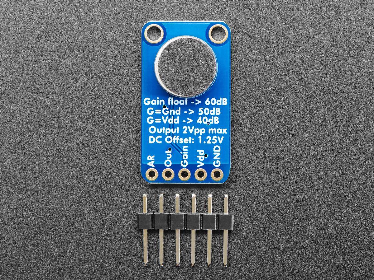 Adafruit Electret Microphone Amplifier MAX9814 with Auto Gain Control 1713