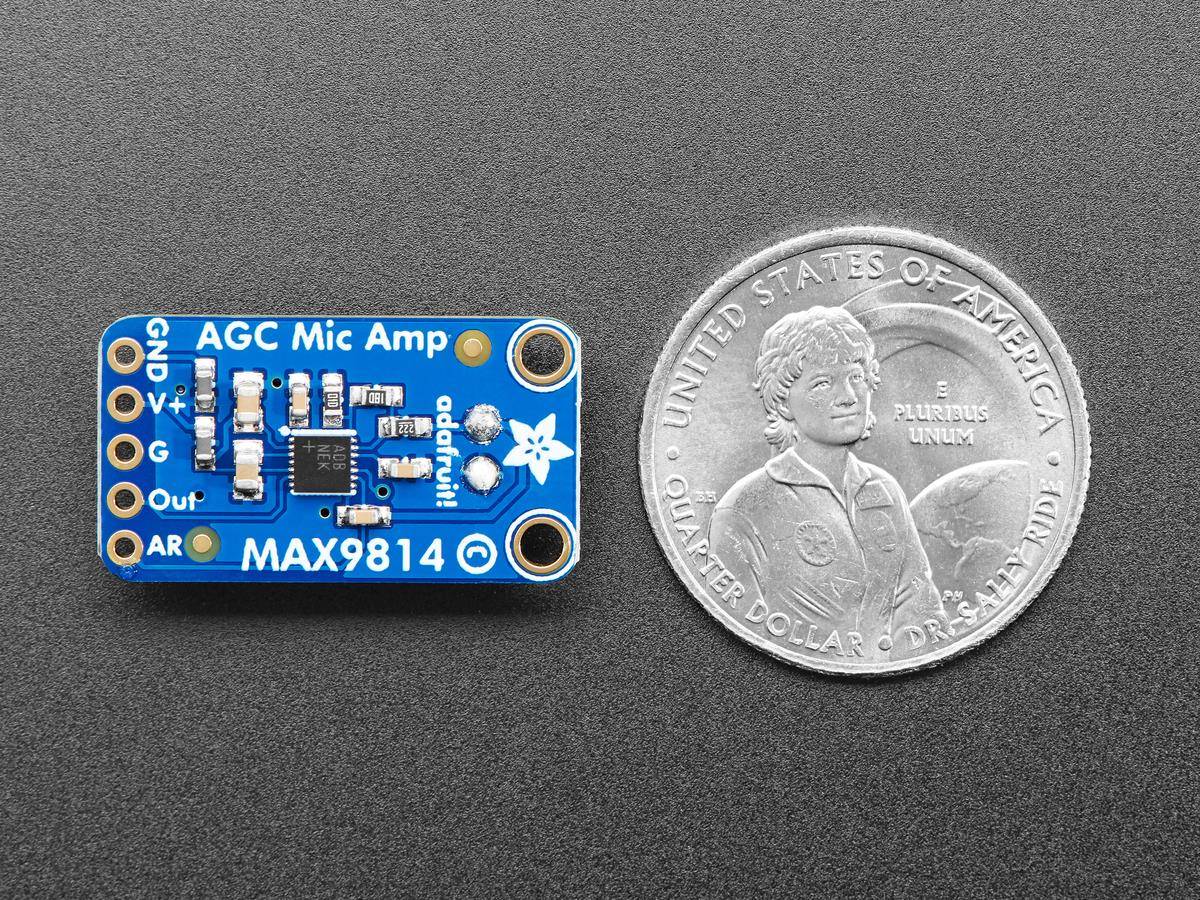 Adafruit Electret Microphone Amplifier MAX9814 with Auto Gain Control 1713