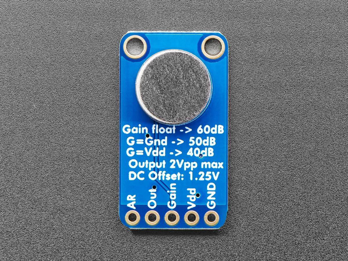 Adafruit Electret Microphone Amplifier MAX9814 with Auto Gain Control 1713
