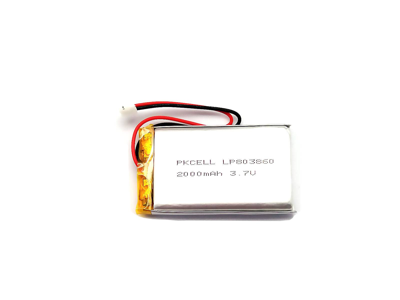 LiPo Akku Lithium-Ion Polymer Batterie 3,7V 2000mAh JST-PH Connector