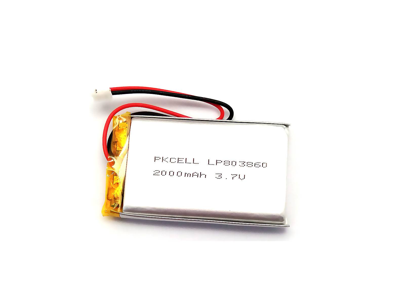 LiPo Akku Lithium-Ion Polymer Batterie 3,7V 2000mAh JST-PH Connector