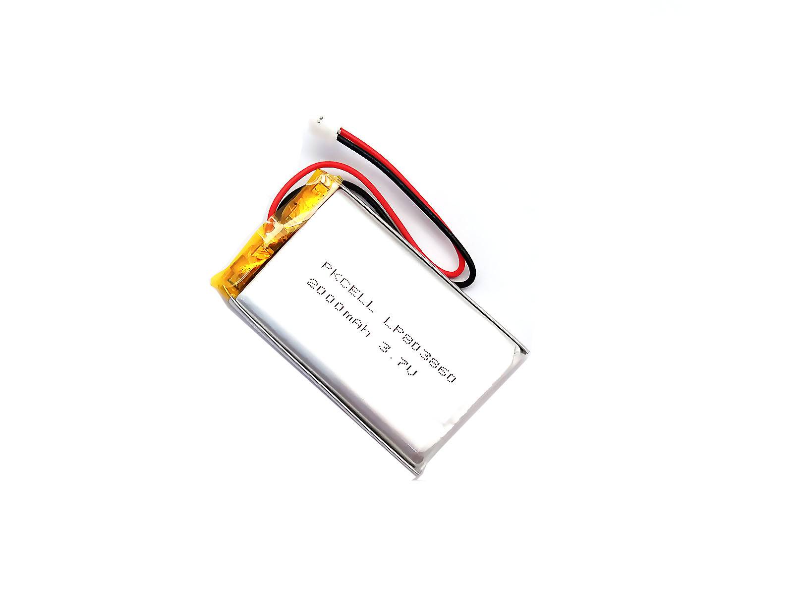 LiPo Akku Lithium-Ion Polymer Batterie 3,7V 2000mAh JST-PH Connector