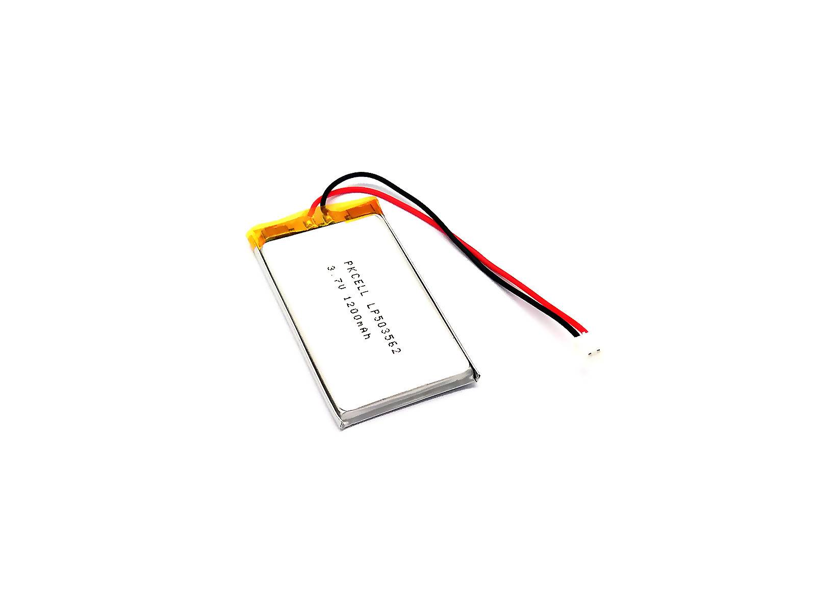 LiPo Akku Lithium-Ion Polymer Batterie 3,7V 1200mAh JST-PH Connector