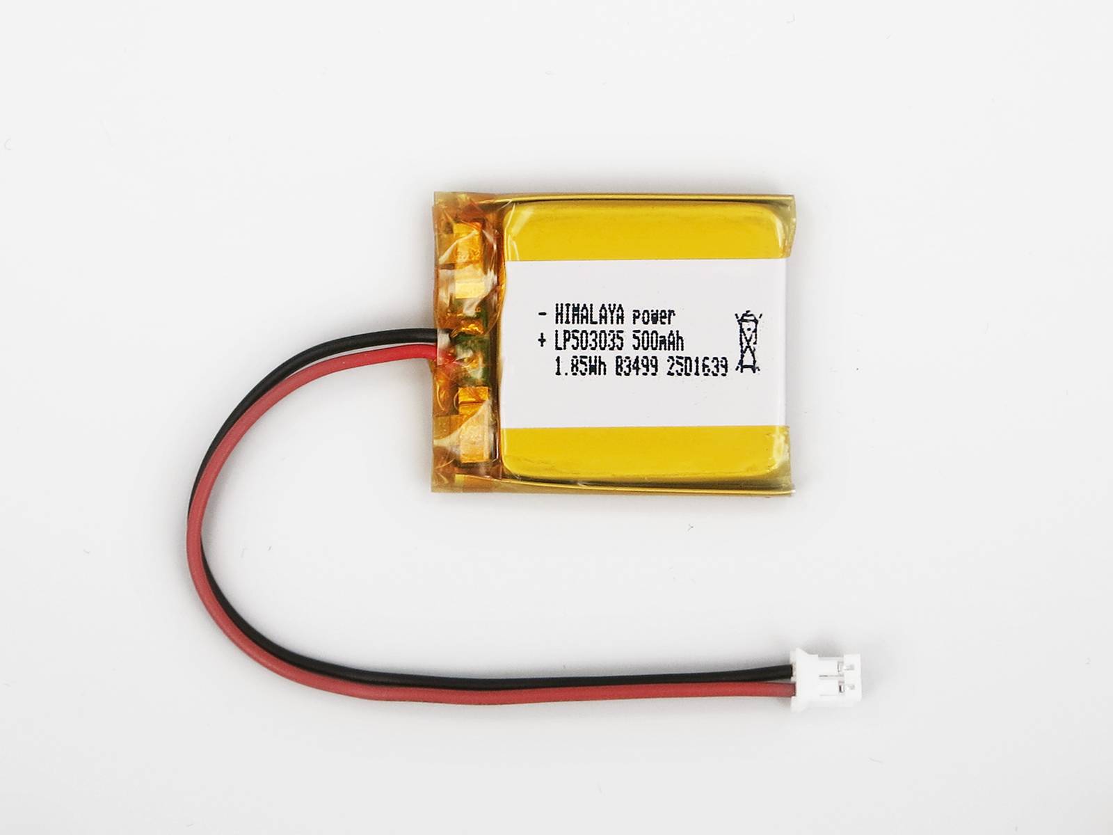 LiPo Akku Lithium-Ion Polymer Batterie 3,7V 500mAh JST-PH Connector
