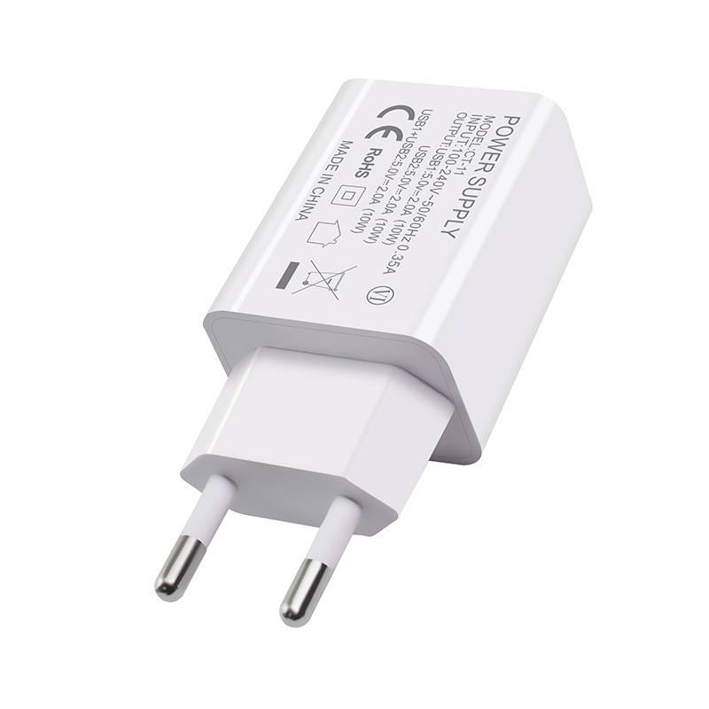 2-Port Dual USB Charger EU Plug Ladegerät Adapter Netzteil 10W 5V 2A USB A