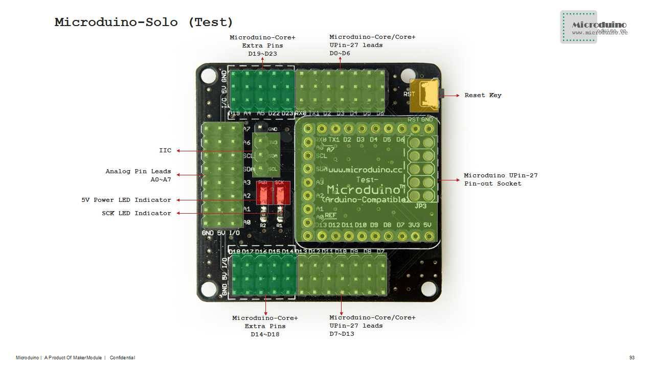 Microduino Shield Solo Sensor Module Expansion Board