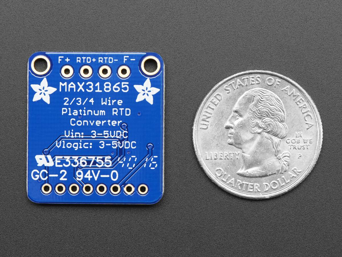 Adafruit PT100 RTD Temperature Sensor Amplifier - MAX31865, For Use with Any 2, 3 or 4 Wire PT100 RTD 3328