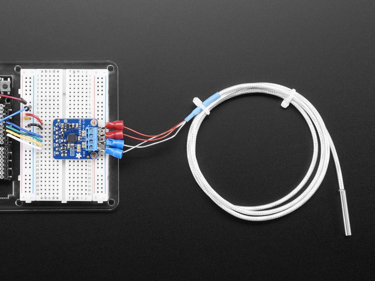 Adafruit PT100 RTD Temperature Sensor Amplifier - MAX31865, For Use with Any 2, 3 or 4 Wire PT100 RTD 3328