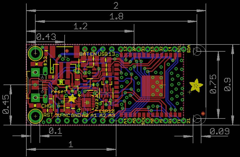 Adafruit Wireless HUZZAH32 - ESP32 WROOM32 Feather Board Arduino IDE