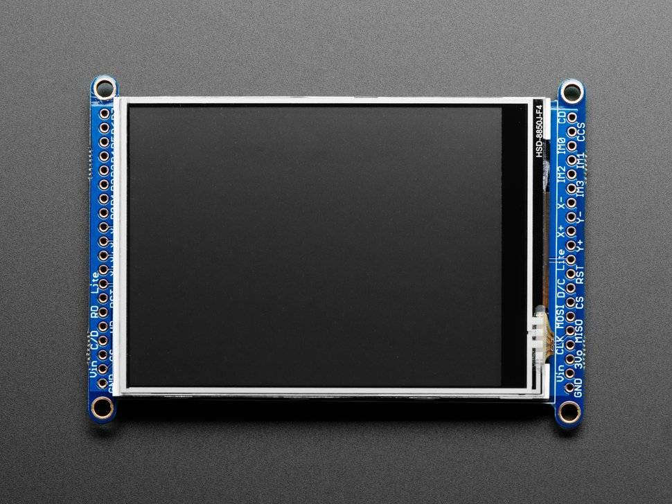 Adafruit 3.2inch Touchscreen TFT LCD Breakout Board with MicroSD Socket 1743