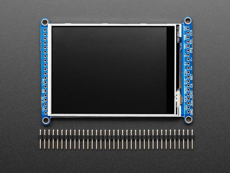 Adafruit 3.2inch Touchscreen TFT LCD Breakout Board with MicroSD Socket 1743