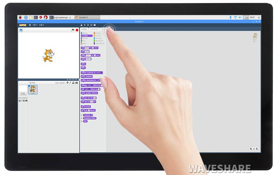 WaveShare 11.6inch Capacitive Touch Screen LCD with Case, 1920×1080, HDMI, IPS