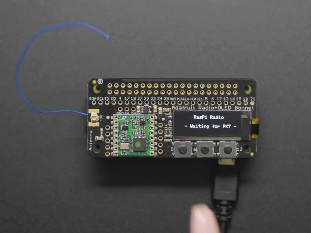 Adafruit RFM69HCW Funk-Transceiver Bonnet - 868 or 915 MHz