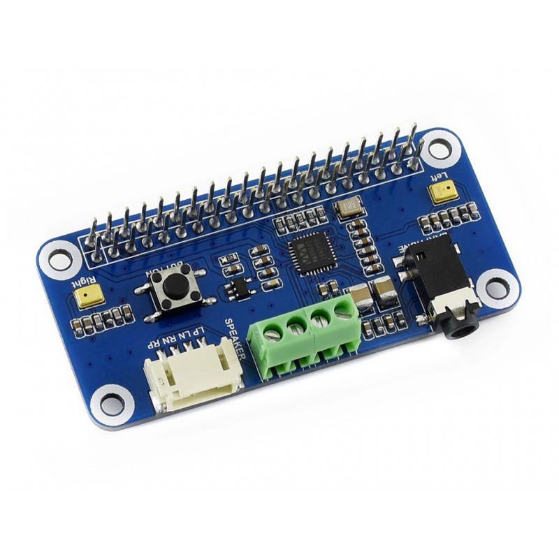 WaveShare WM8960 Hi-Fi Sound Card HAT for Raspberry Pi, Stereo CODEC, Play/Record