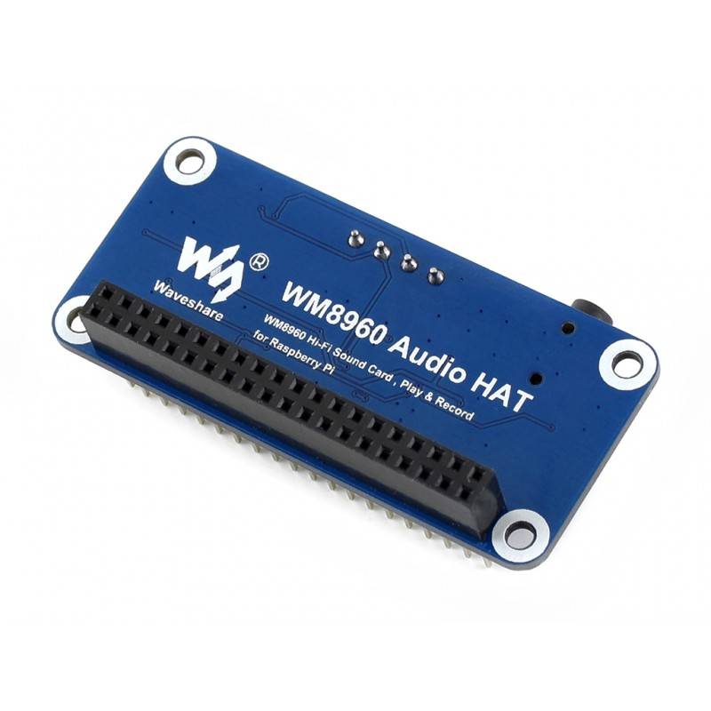 WaveShare WM8960 Hi-Fi Sound Card HAT for Raspberry Pi, Stereo CODEC, Play/Record