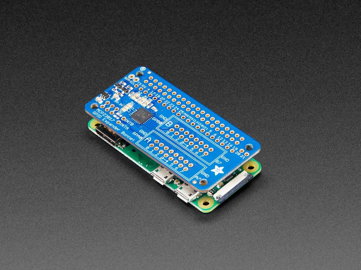 Adafruit GPIO Expander Bonnet - 16 Additional I O over I2C