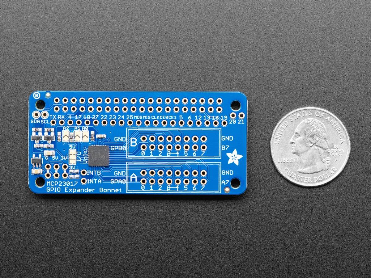 Adafruit GPIO Expander Bonnet - 16 Additional I O over I2C