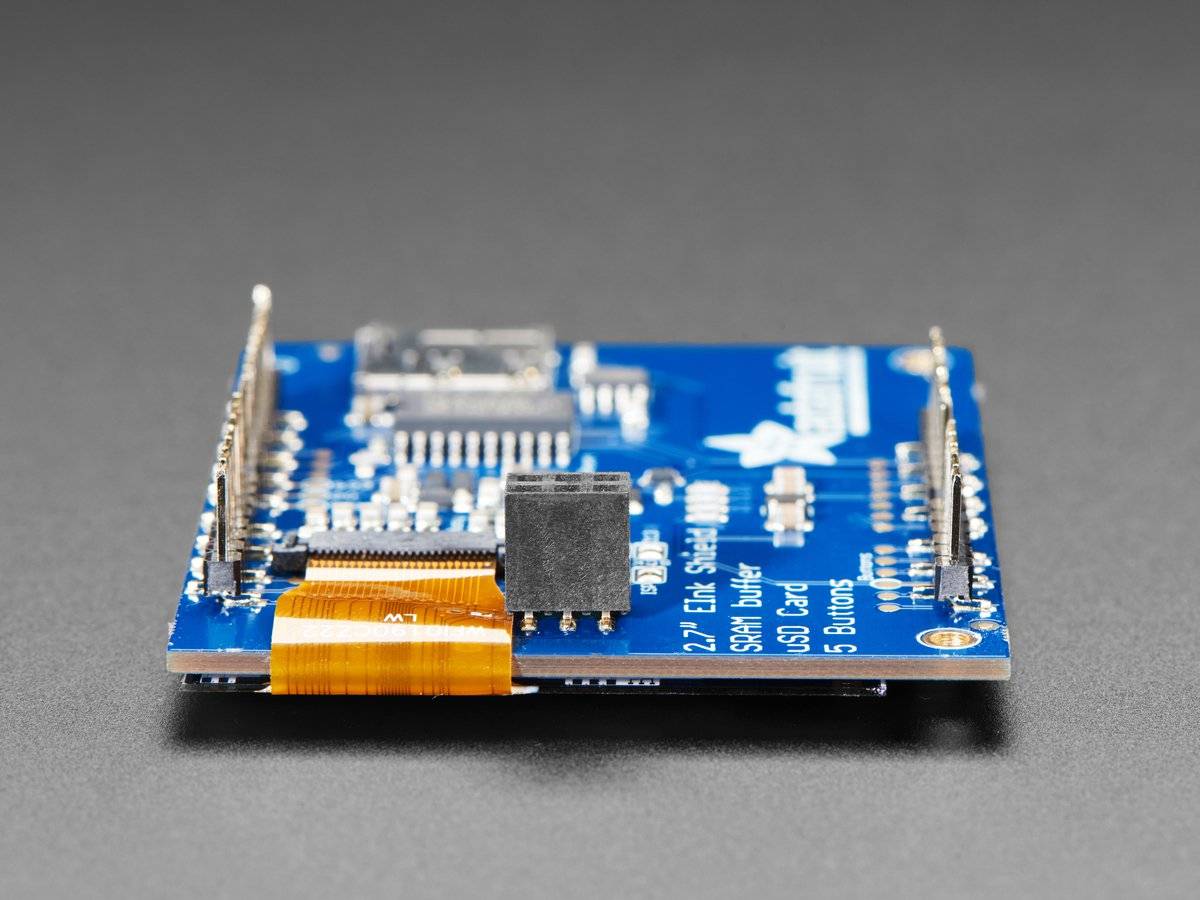 Adafruit 2.7" Tri-Color eInk ePaper Shield with SRAM - Red Black White