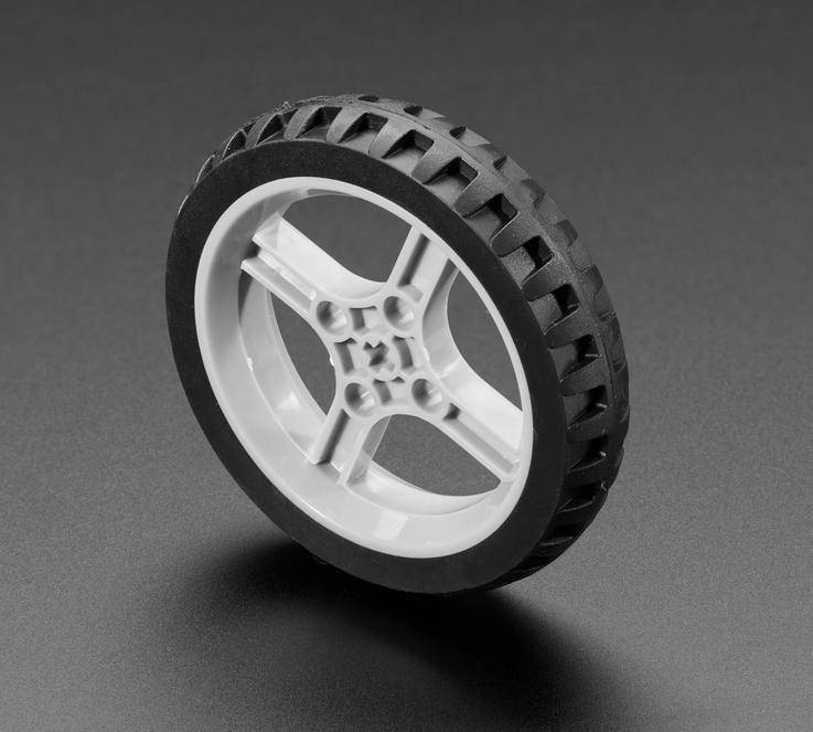 Adafruit Multi-Hub-Rad, universell, 65mm, TT / LEGO und N20 kompatibel, schwarz