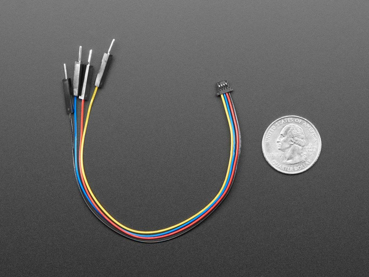 Adafruit JST SH 4Pin to Premium Male Headers Cable 150mm Long Qwiic Compatible
