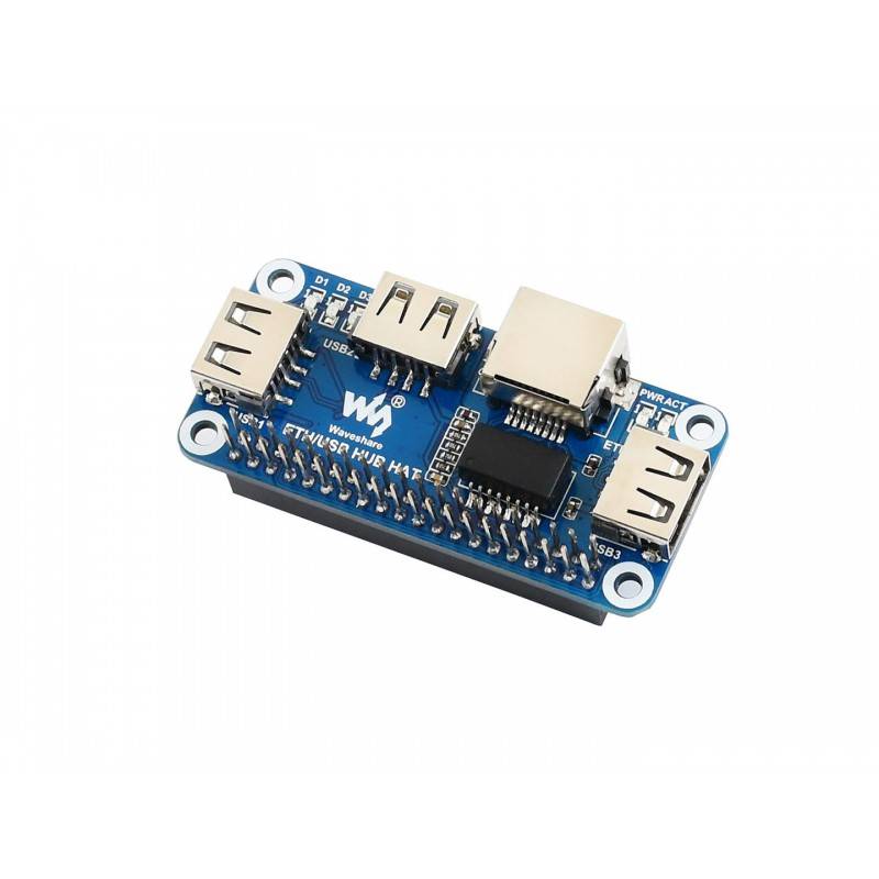 WaveShare Ethernet USB HUB HAT for Raspberry Pi 1x RJ45 3x USB