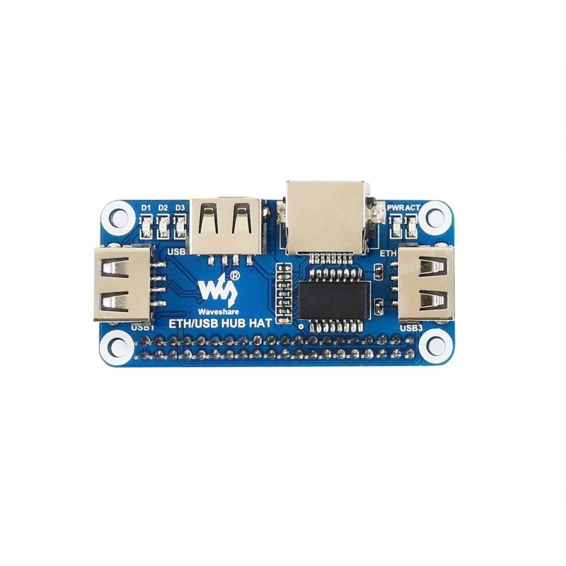 WaveShare Ethernet USB HUB HAT for Raspberry Pi 1x RJ45 3x USB