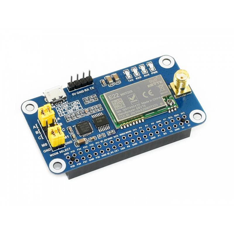 WaveShare SX1262 LoRa HAT for Raspberry Pi 868MHz Frequency Band
