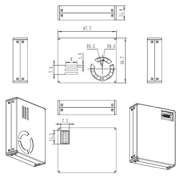 Audiowell Laser Dust Sensor for PM 2.5 Air Quality Monitoring Small Size DL0003