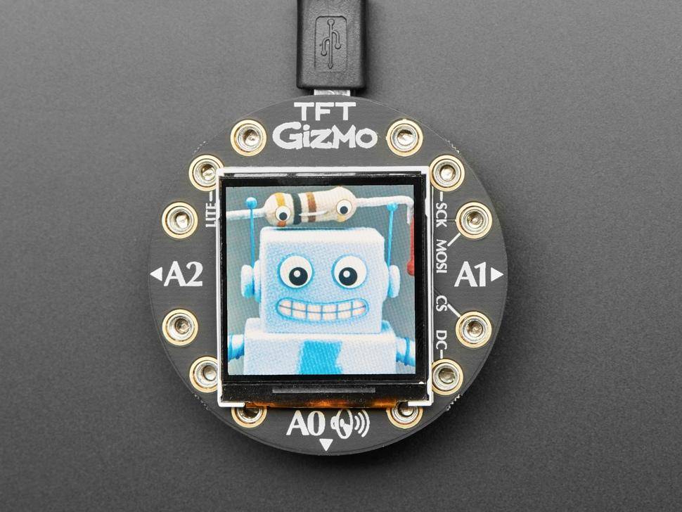 Adafruit Circuit Playground TFT Gizmo, 1,54-Zoll, 240x240 Pixel, STEMMA, Audio, 53,3x53,3 mm