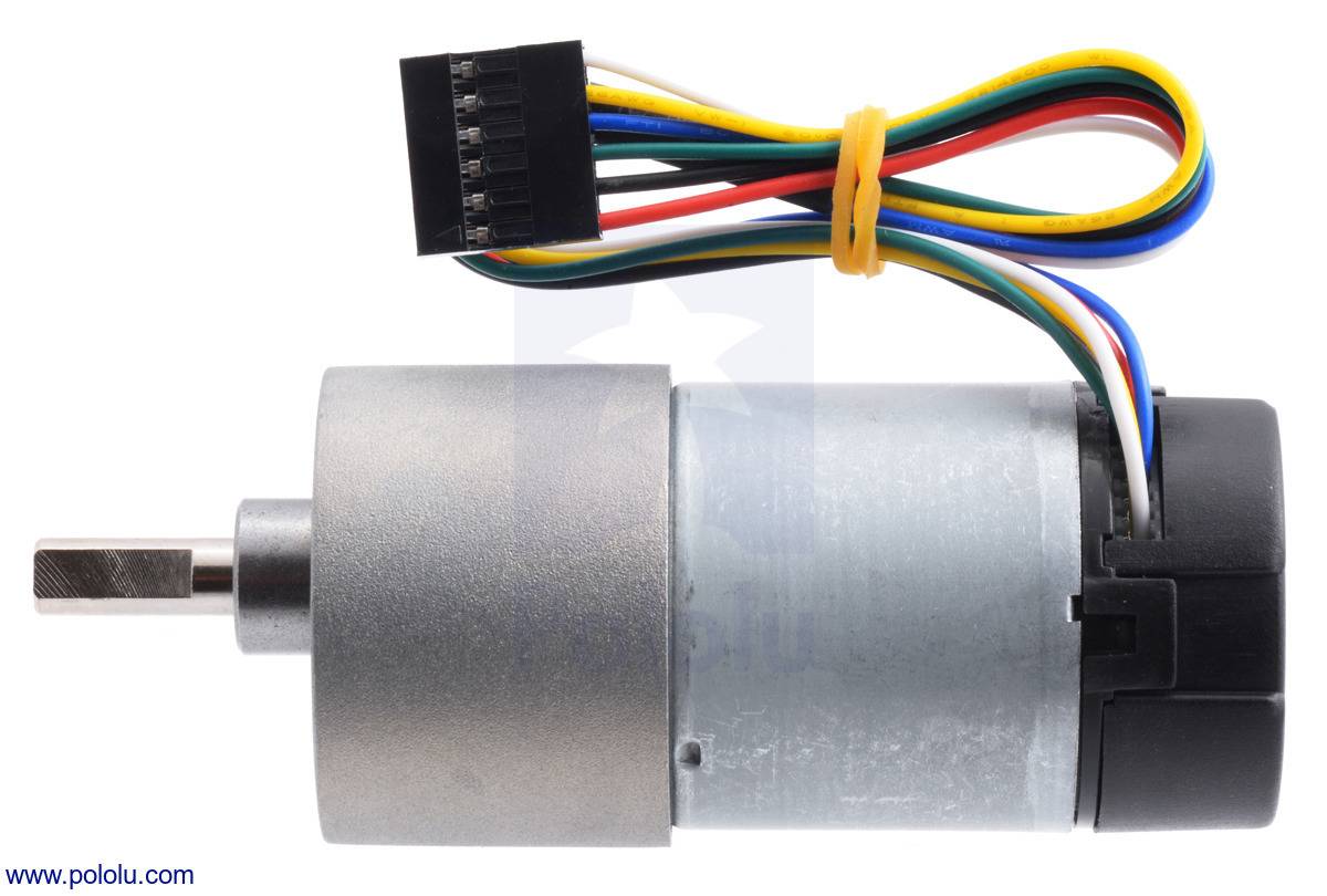 Pololu 100:1 Metal Gearmotor 37Dx73L mm 12V w/ 64CPR Encoder(Helical Pinion)