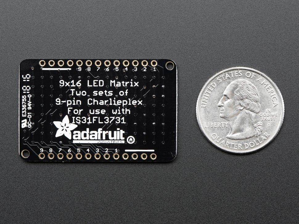 LED Charlieplexed Matrix - 9x16 LEDs - Warmweiß