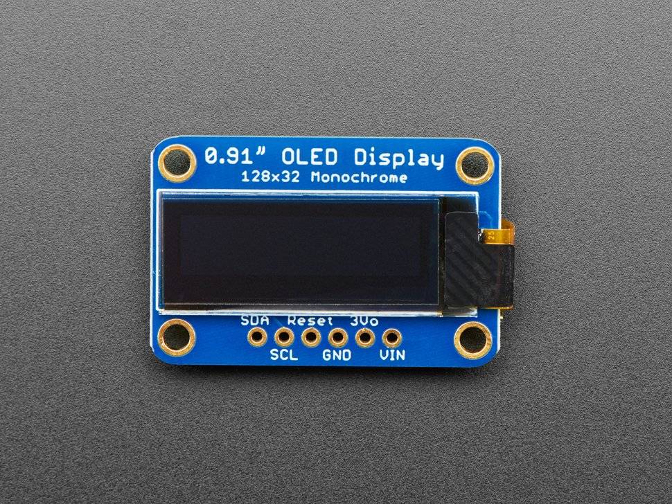 Adafruit Monochrome 0.91inch 128x32 I2C OLED Display STEMMA QT Qwiic 4440