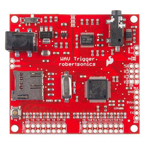 SparkFun WAV Trigger, 16 Trigger, 14 Tracks, 2W RMS, MIDI-Steuerung, 16 bit, 44,1kHz, Stereo