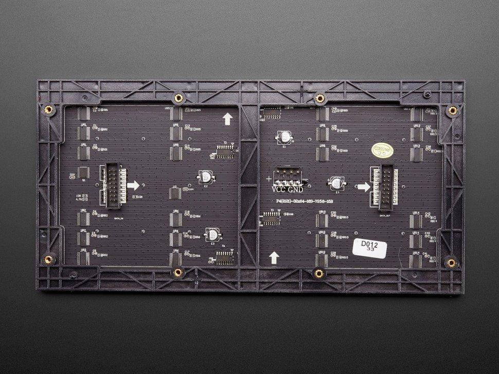 64x32 RGB LED Matrix - 4mm Raster