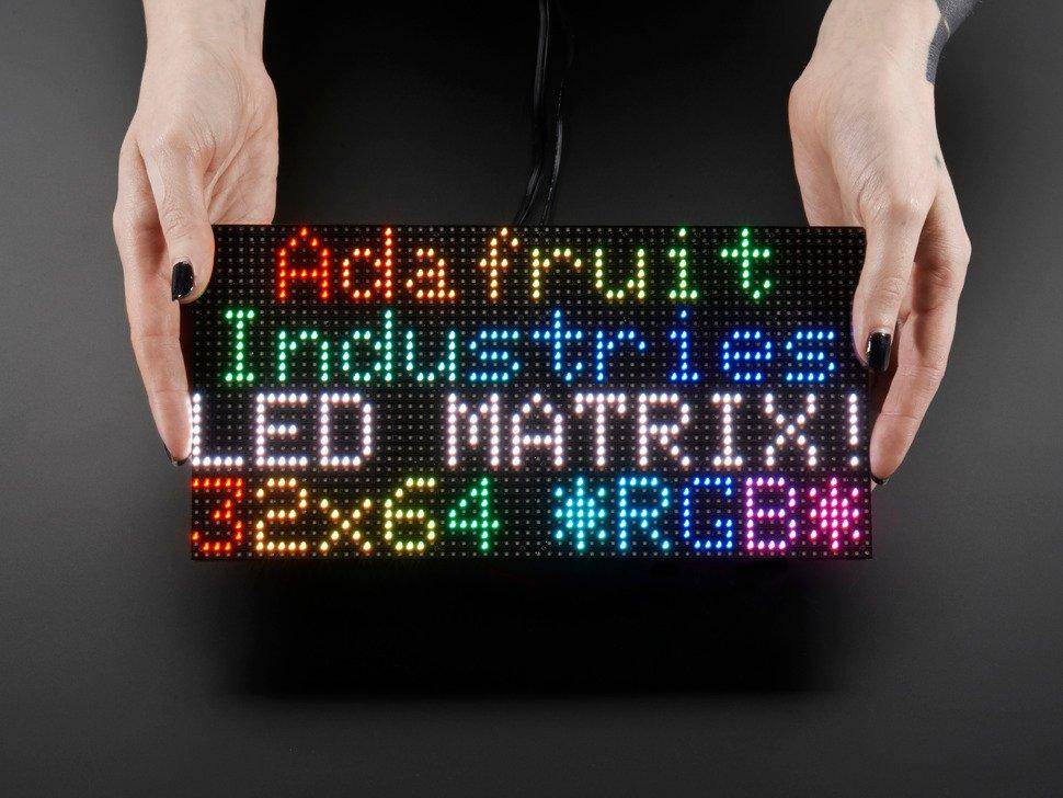 64x32 RGB LED Matrix - 4mm Raster