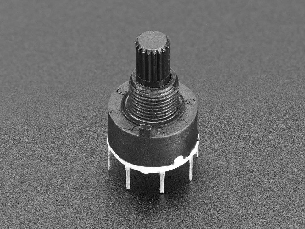 Adafruit Mini 8-Way Rotary Selector Switch SP8T with T18-Size Shaft 2925