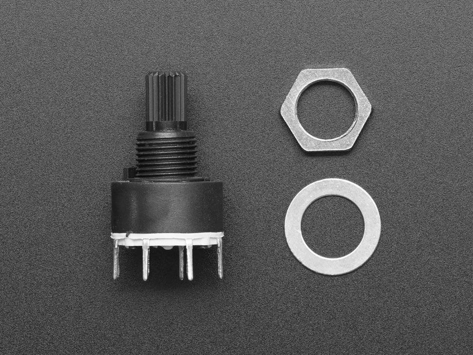 Adafruit Mini 8-Way Rotary Selector Switch SP8T with T18-Size Shaft 2925