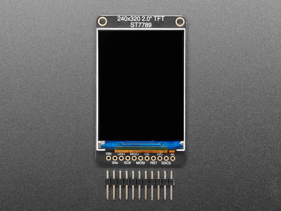 Adafruit 2.0inch 320x240 Color IPS TFT Display with MicroSD Card Breakout EYESPI
