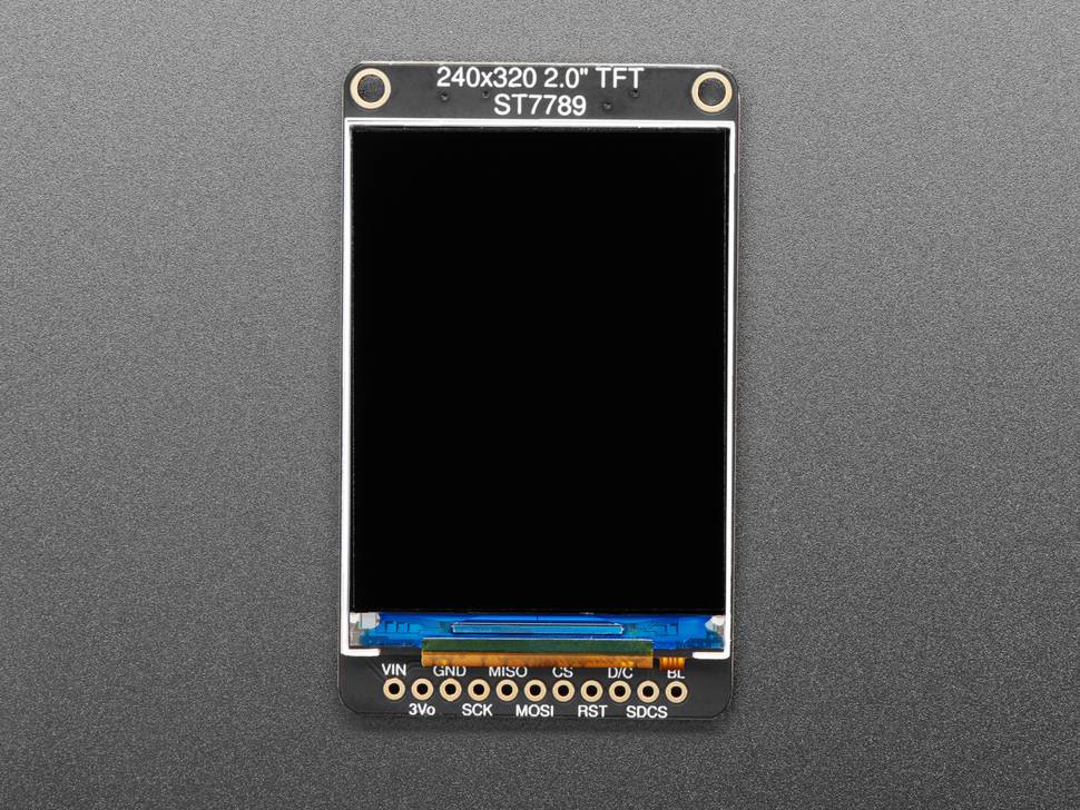 Adafruit 2.0inch 320x240 Color IPS TFT Display with MicroSD Card Breakout EYESPI