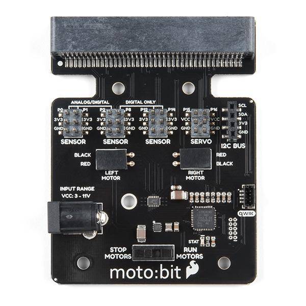 SparkFun moto:bit für micro:bit Qwiic, H-Brücke, Servosteuerung, I2C, Edge-Connector,