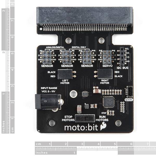 SparkFun moto:bit für micro:bit Qwiic, H-Brücke, Servosteuerung, I2C, Edge-Connector,