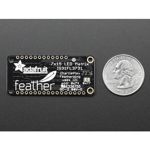 Adafruit 15x7 CharliePlex LED Matrix FeatherWing Warm White Adafruit 15x7 CharliePlex LED Matrix FeatherWing Warm White