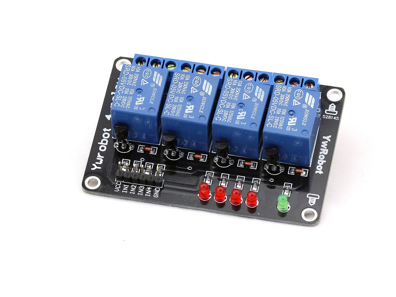 5V/220V 4 Channel Relay Shield LED for Arduino 4 Kanal Relais Modul