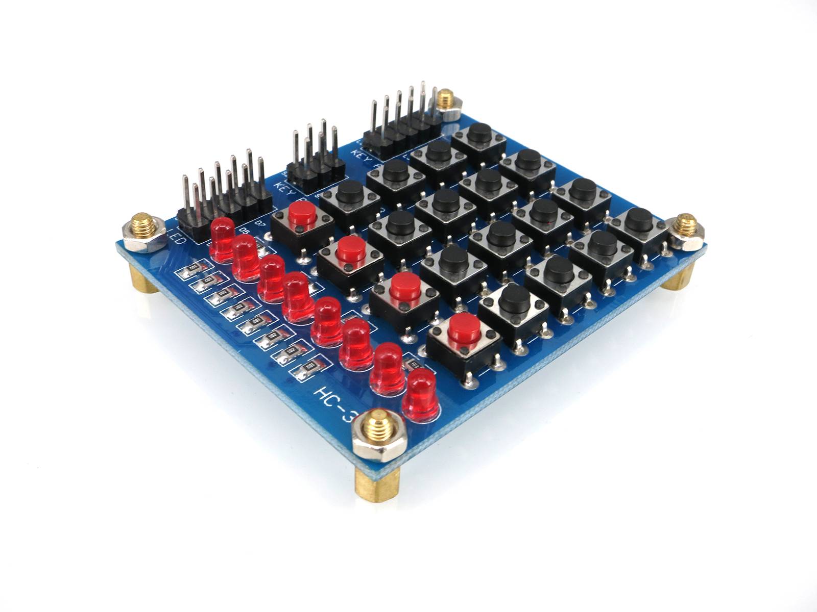 4x4 Matrix Keypad Keyboard Tastatur Modul 16 Tasten 8 LEDs für Arduino