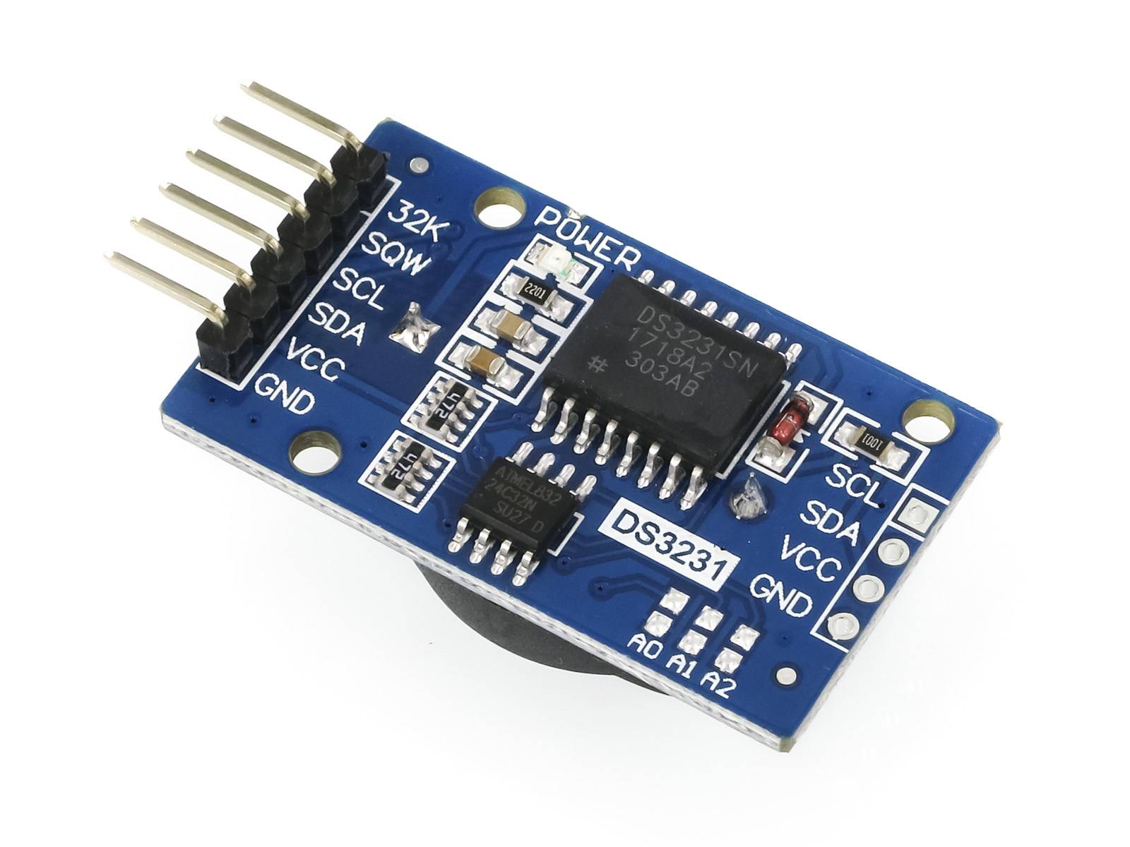 RTC Modul mit DS3231M oder DS3231SN + AT24C32, I2C Echtzeituhr mit Batterie für Arduino / Raspberry Pi