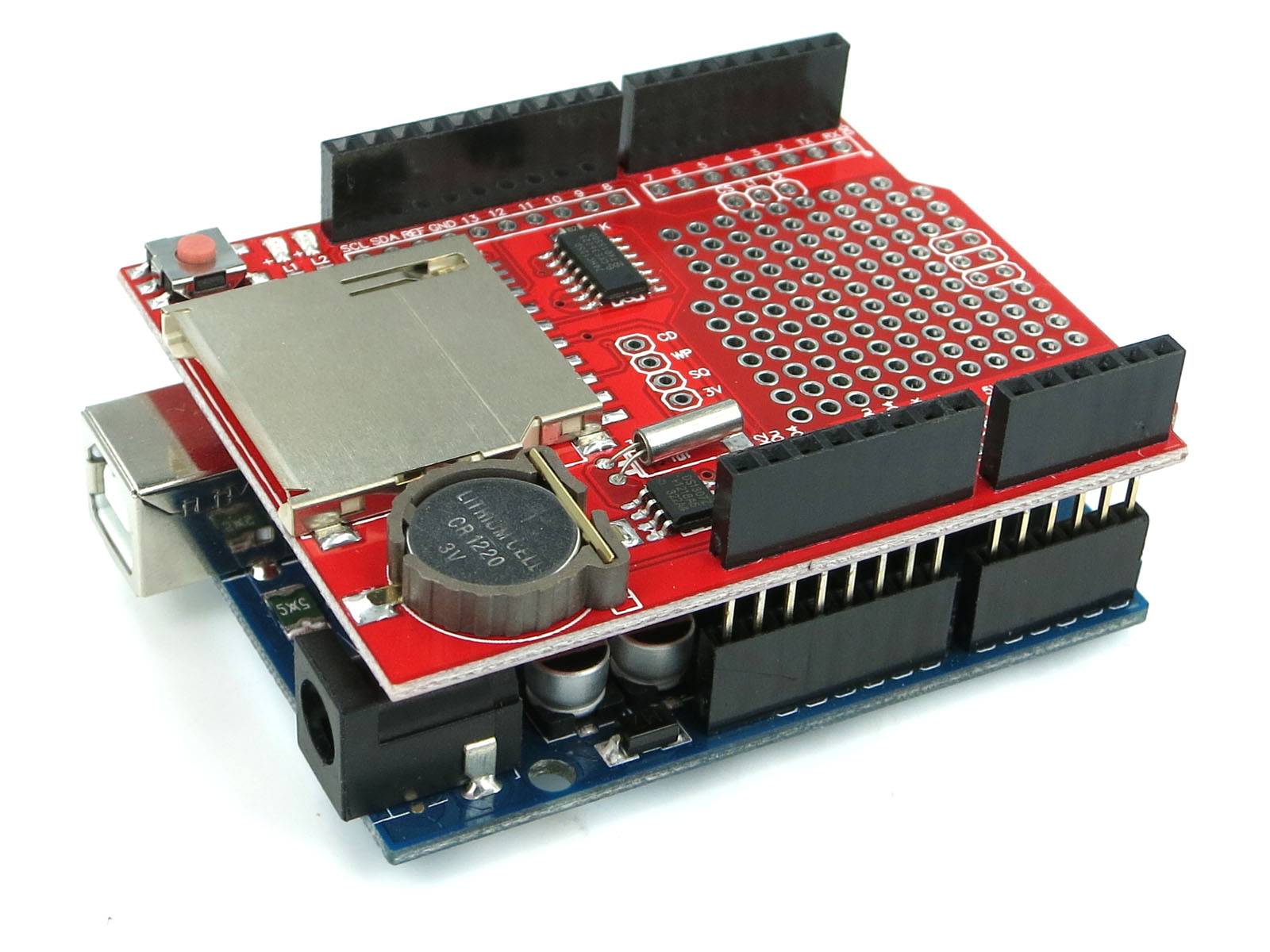 XD-204 Data Logging Shield für Arduino Uno R3, SD-Karten- / RTC-Schnittstelle