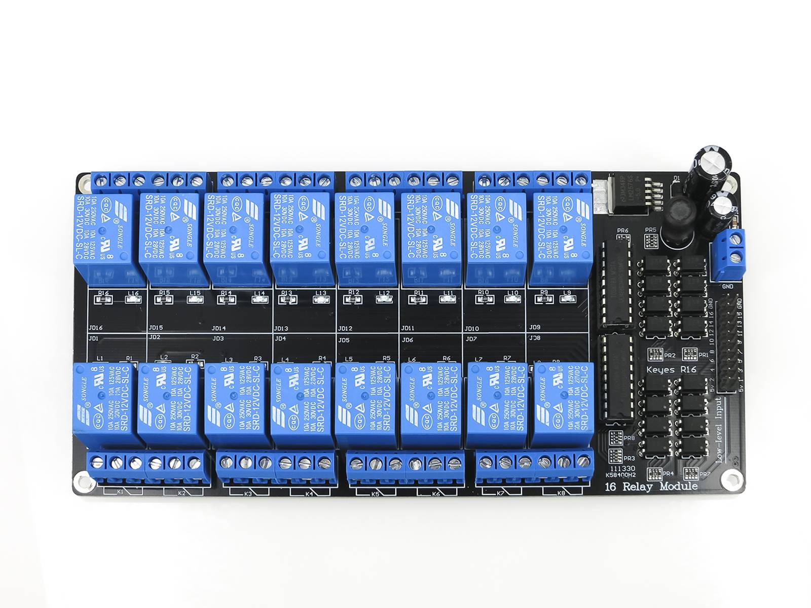 HIMALAYA 12V 16CH Optocouplers Relay Shield Compatible with Arduino