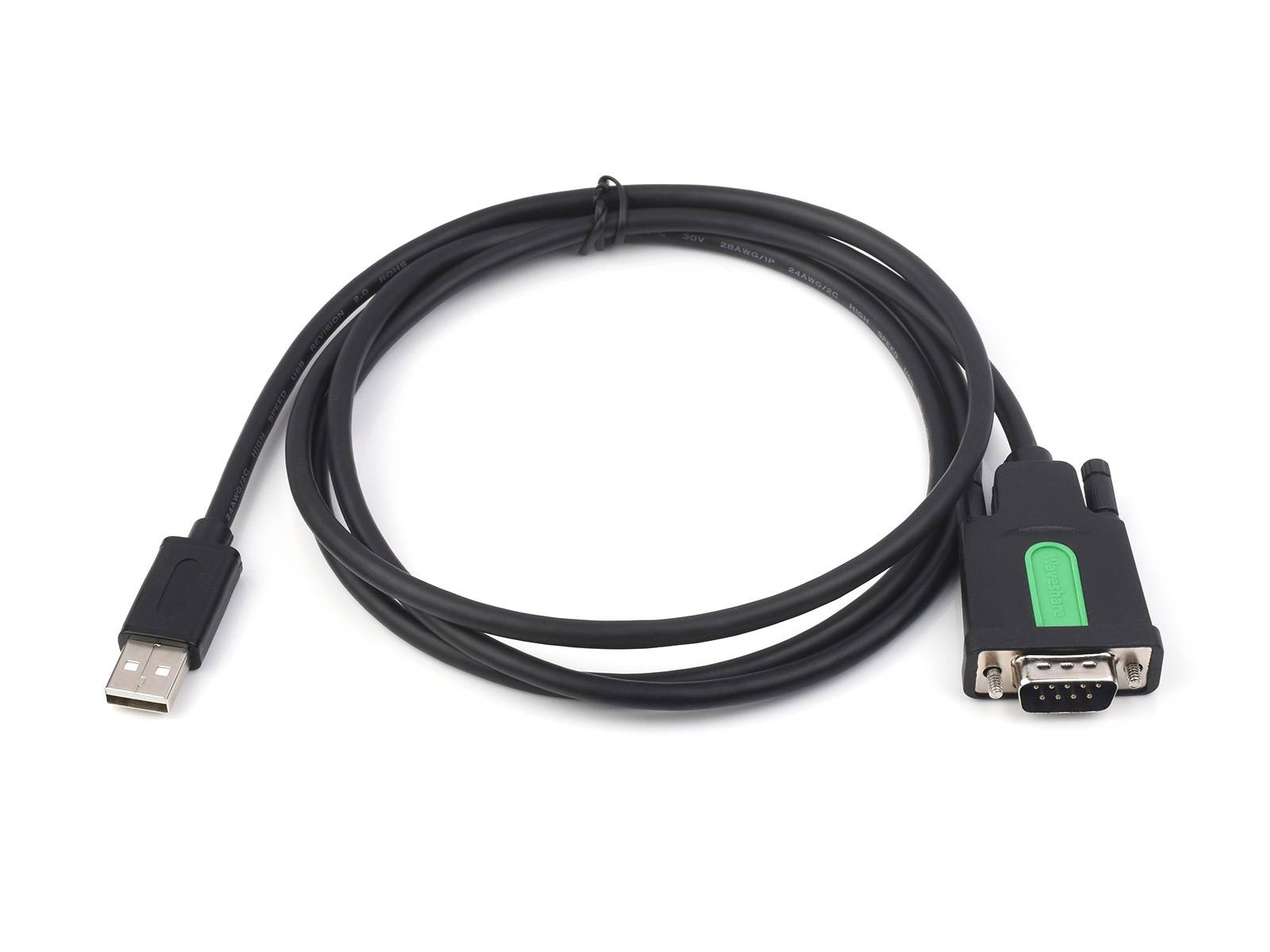 WaveShare Industrial USB to RS232 Serial Adapter Cable Male Port 1.5m